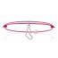 Pulsera mujer fils-cordon Colombe corazón rosa mini
