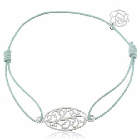 Pulsera mujer metal-rhodie Alrun dentelle verde