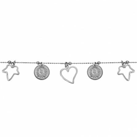 Pulsera mujer metal-rhodie Full naturally  corazón