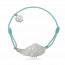 Pulsera mujer metal-rhodie Magna dentelle turquesa mini