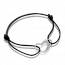 Pulsera mujer plata étourdis corazón negro mini