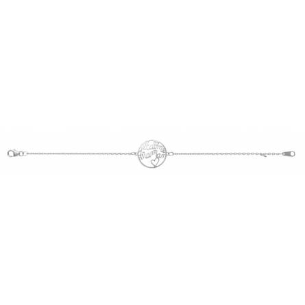 Pulsera mujer plata  inconditionnel corazón