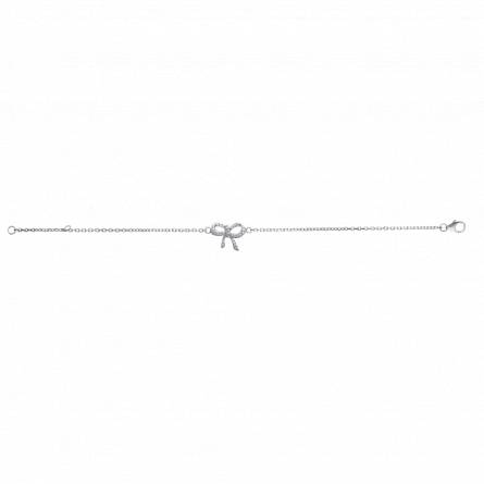 Pulsera mujer plata Noeud de fête gris