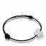 Pulsera mujer plata Tréfle Acceuillant trèfle negro mini