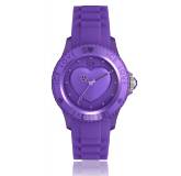 Reloj mujer silicona Love corazón púrpura