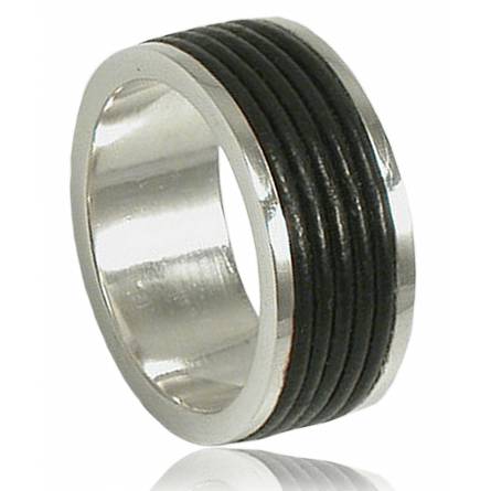 Ringe herren leder Biker  schwarz