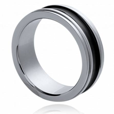 Ringe herren stahl Symbolique schwarz