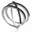 Ringen dames zilver Constellation zwart mini