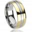 Ringen heren titanium Senators  geel mini