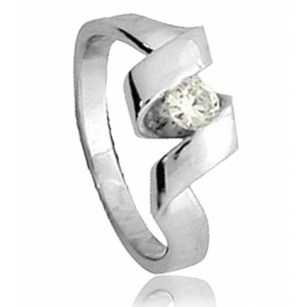 Ringen met een diamant dames zilver Nid d'amour