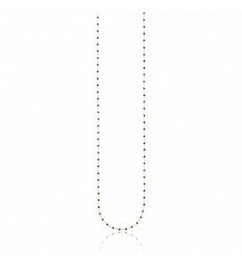 Sautoir plaqué or perle Miyuki noire