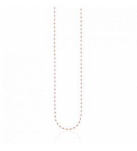 Sautoir plaqué or perle Miyuki rouge