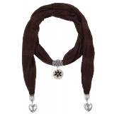 Scarf jewelry brown