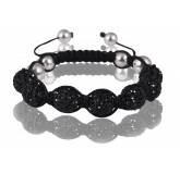 Shamballa noir argent luxury