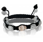 shamballa White skull cap de mort negru