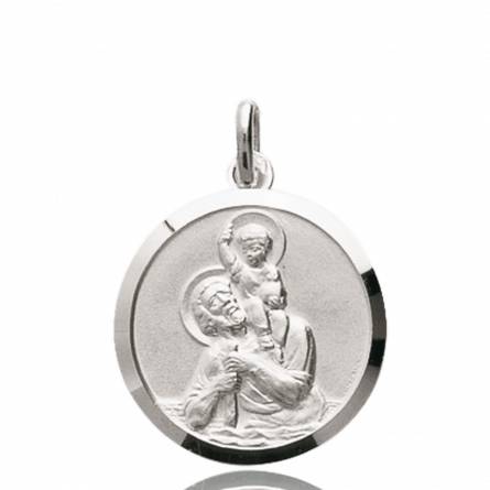 Silver pendant saint christophe