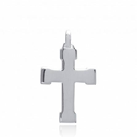 Silver  saint caprais crosses pendant