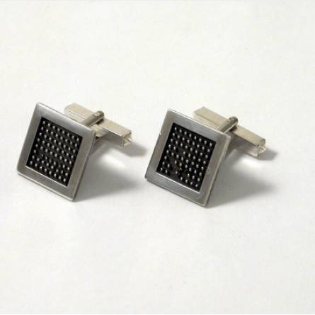 Silver Square Cuff Link