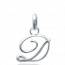 Silver Traditionnel letters pendant mini