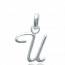 Silver Traditionnel letters pendant mini