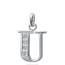 Silver U letters pendant mini