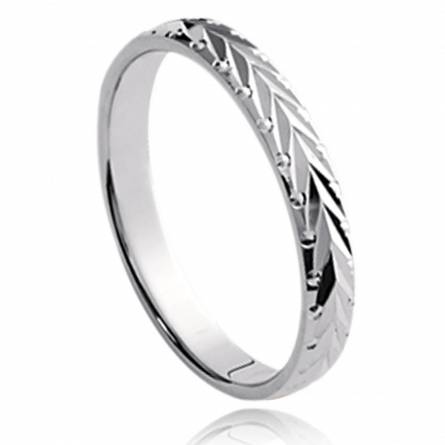 Silver Vinciane grey ring