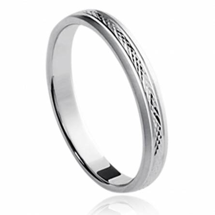 Silver Vinciene grey ring
