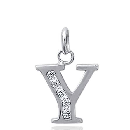 Silver Y letters pendant