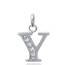 Silver Y letters pendant mini