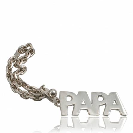 Sleutelhangers zilver Papa 