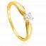 Solitaire femme plaqué or Carya mini