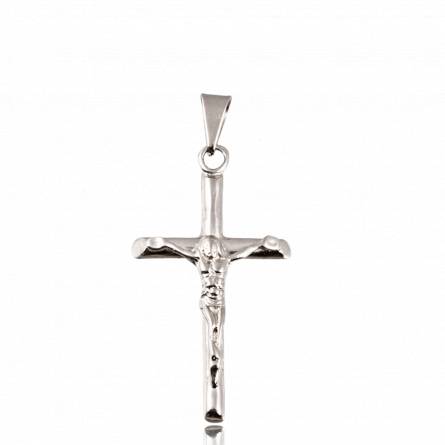 Stainless steel Christ sur croix crosses pendant