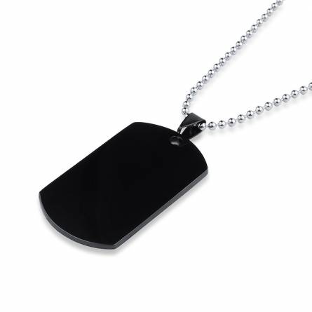 Stainless steel Full Metal beaded black necklace