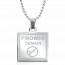 Stainless steel J’arrête De Smoke square necklace mini