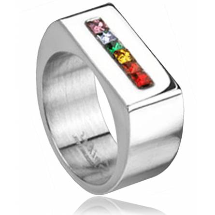 Stainless steel Rainbow ring
