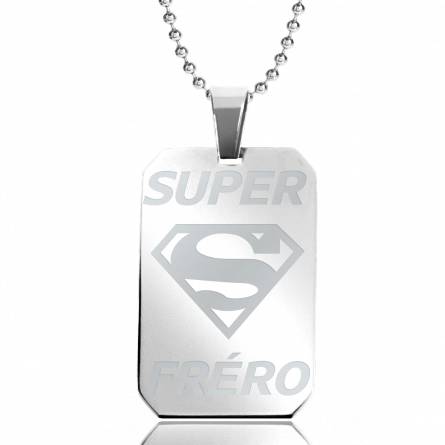 Stainless steel Super Fréro rectangles beaded necklace