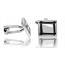 Steel cuff links black frame mini