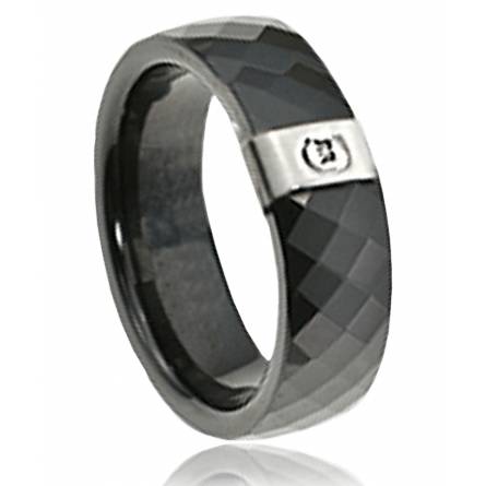 Woman ceramic Ligurie black ring