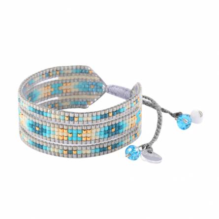 Woman cord wire grey bracelet