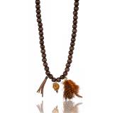 Woman feather Veeritas skulls orange necklace