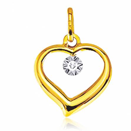 Woman gold Affection hearts pendant