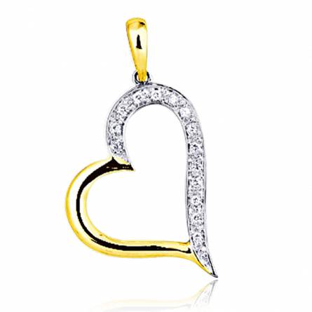 Woman gold Estelle hearts pendant