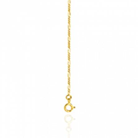 Woman gold figaro chains