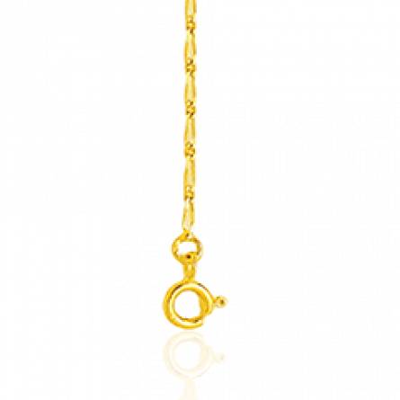 Woman gold figaro chains