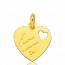 Woman gold Je T'aime Comme ca hearts yellow pendant mini