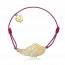 Woman gold metal Mota lace pink bracelet mini