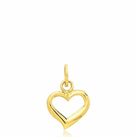 Woman gold Océane hearts yellow pendant