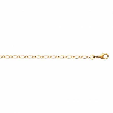 Woman gold plated  1-1 2mm figaro bracelet