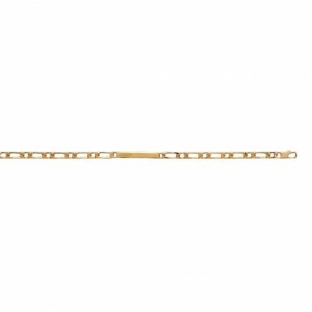 Woman gold plated 1-1-3 figaro bracelet