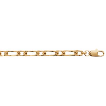 Woman gold plated 1-1 4mm figaro bracelet